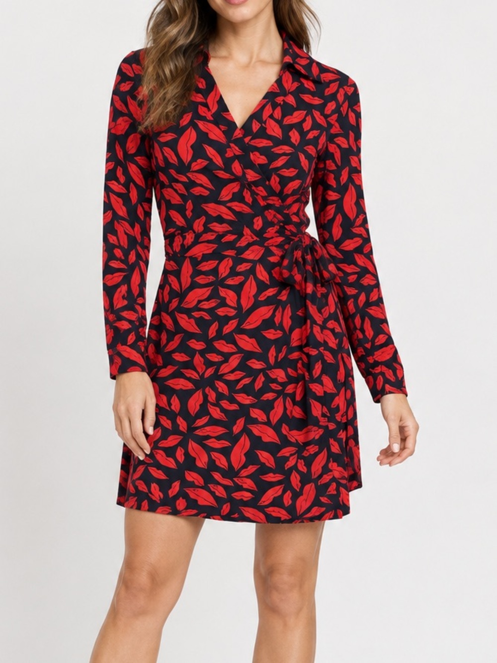 Diane von Furstenberg Gildred Midnight Kiss Silk Wrap Dress Size 4